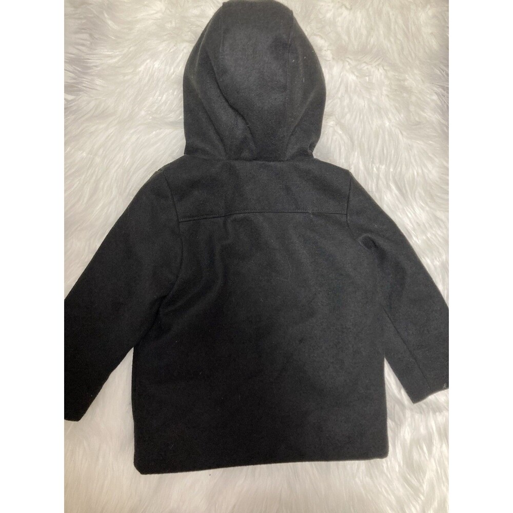 Toddler Coat Size 2T Black Color Long Sleeve Button Front with Pockets - Picture 6 of 7